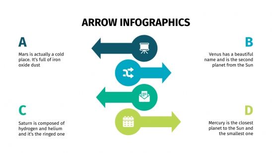 Modelo de apresentação Infográficos de setas