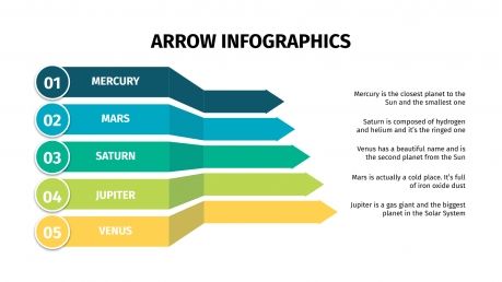 Modelo de apresentação Infográficos de setas