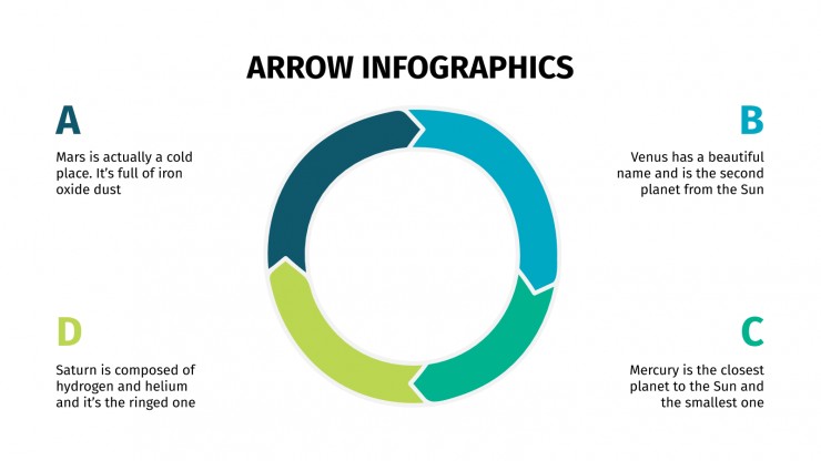 Modelo de apresentação Infográficos de setas