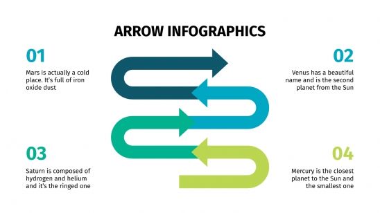 Modelo de apresentação Infográficos de setas