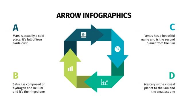 Modelo de apresentação Infográficos de setas