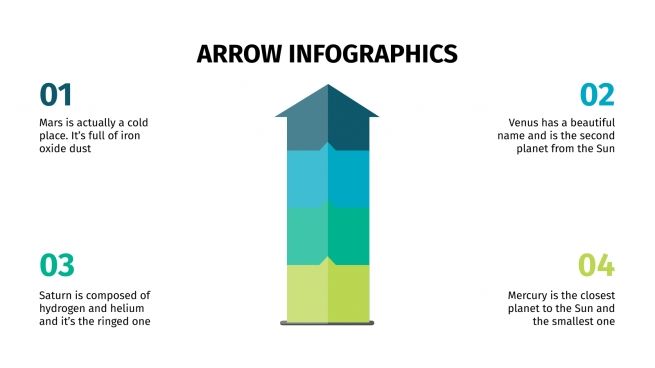 Modelo de apresentação Infográficos de setas