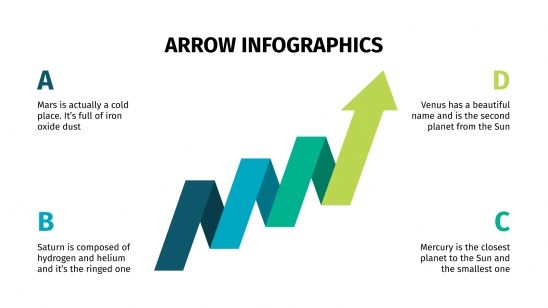 Modelo de apresentação Infográficos de setas