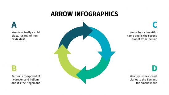 Modelo de apresentação Infográficos de setas