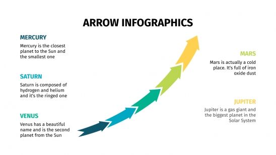 Modelo de apresentação Infográficos de setas
