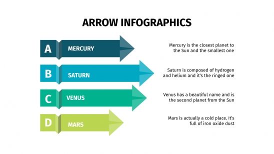 Modelo de apresentação Infográficos de setas