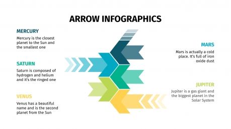Modelo de apresentação Infográficos de setas