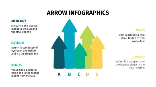 Modelo de apresentação Infográficos de setas