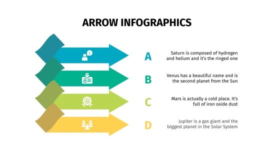 Modelo de apresentação Infográficos de setas