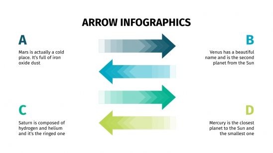 Modelo de apresentação Infográficos de setas