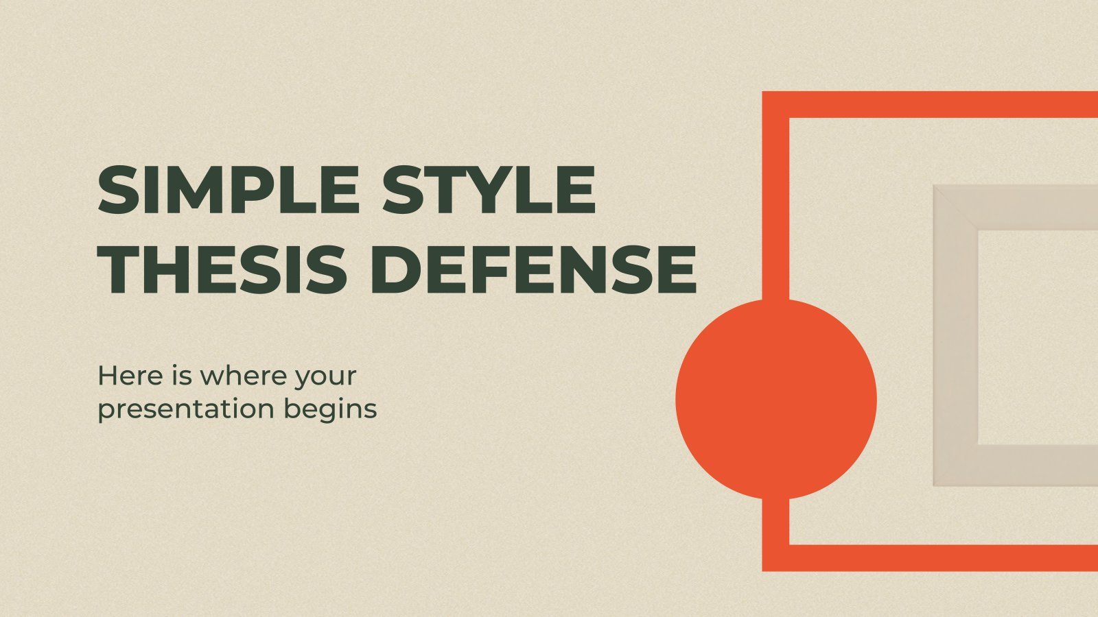 Simple Style Thesis Defense presentation template 