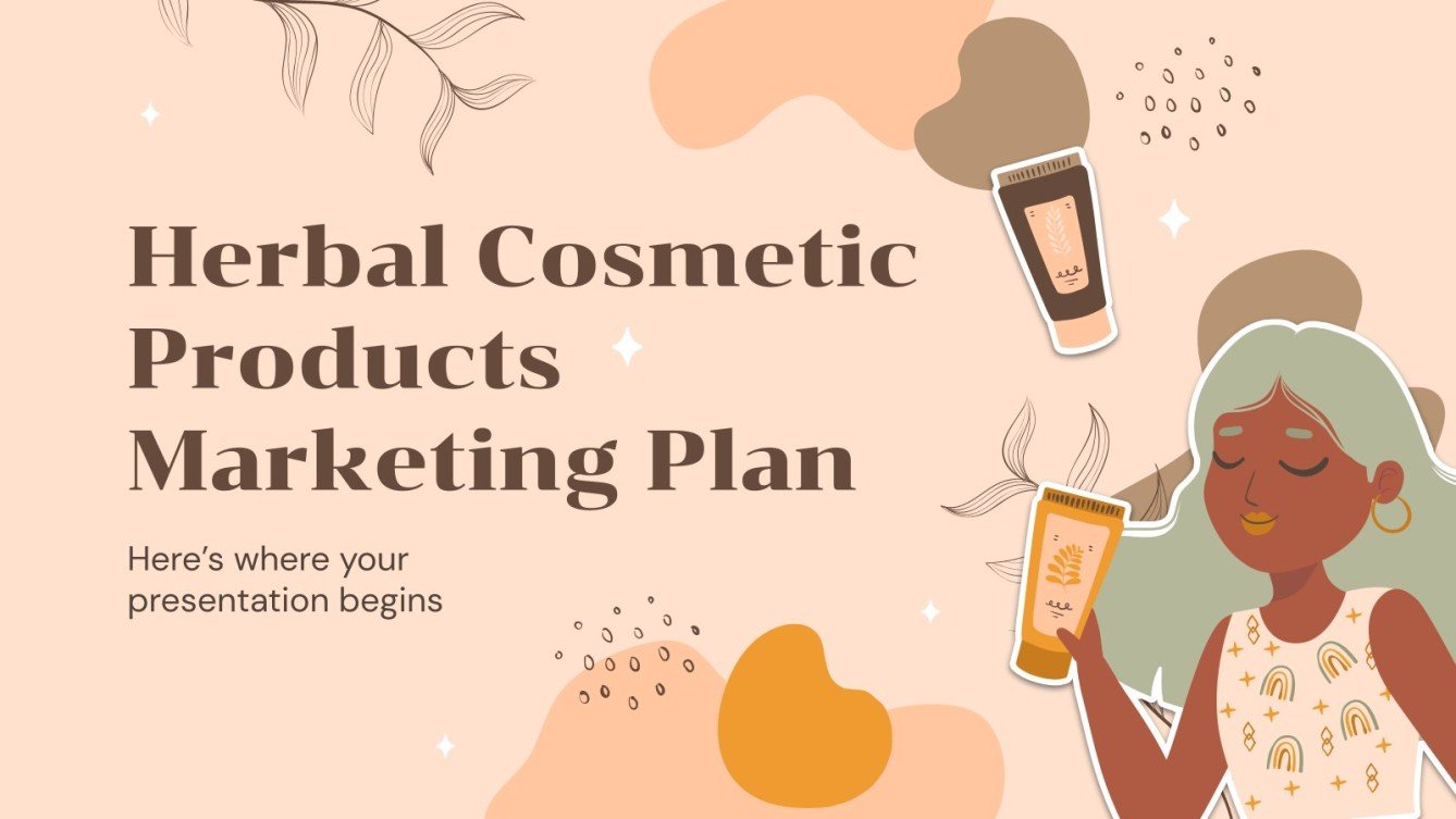 Herbal Cosmetic Products Marketing Plan Google Slides & PPT