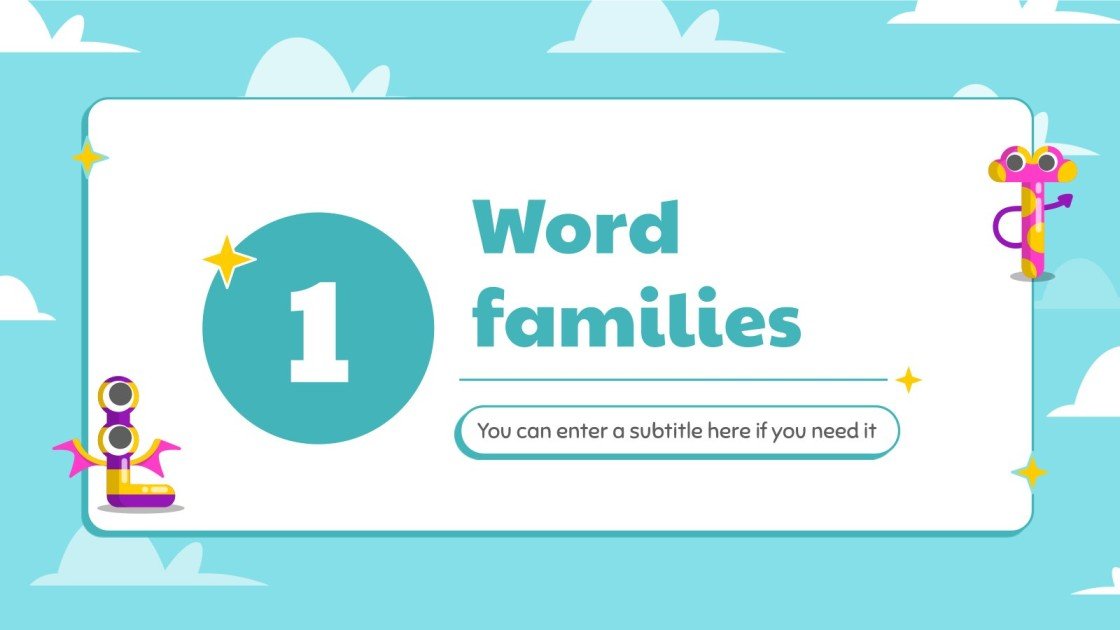 Reading Word Families for Pre-K | Google Slides & PPT