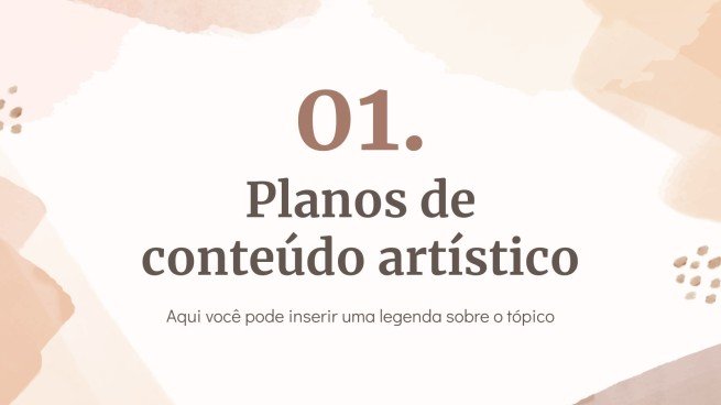 Plantilla de presentación Tema de artes plásticas en acuarela para marketing