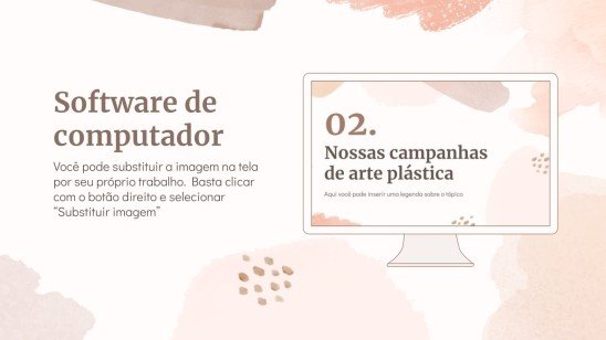 Modelo de apresentação Tema de artes visuais em aquarela para marketing