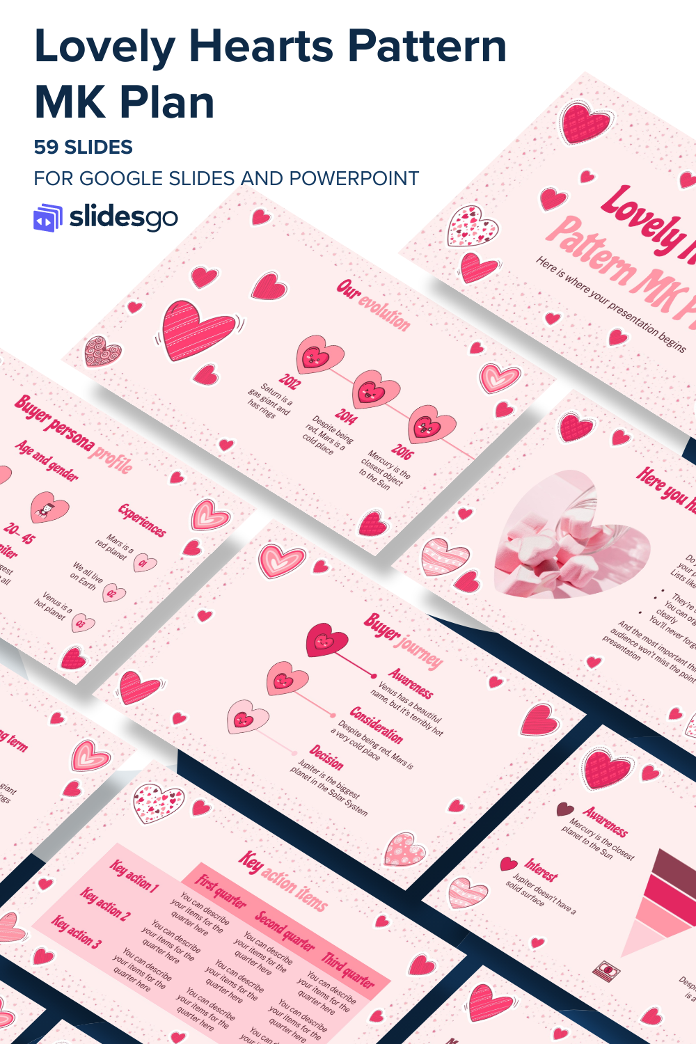 Lovely Hearts Pattern MK Plan | Google Slides and PPT