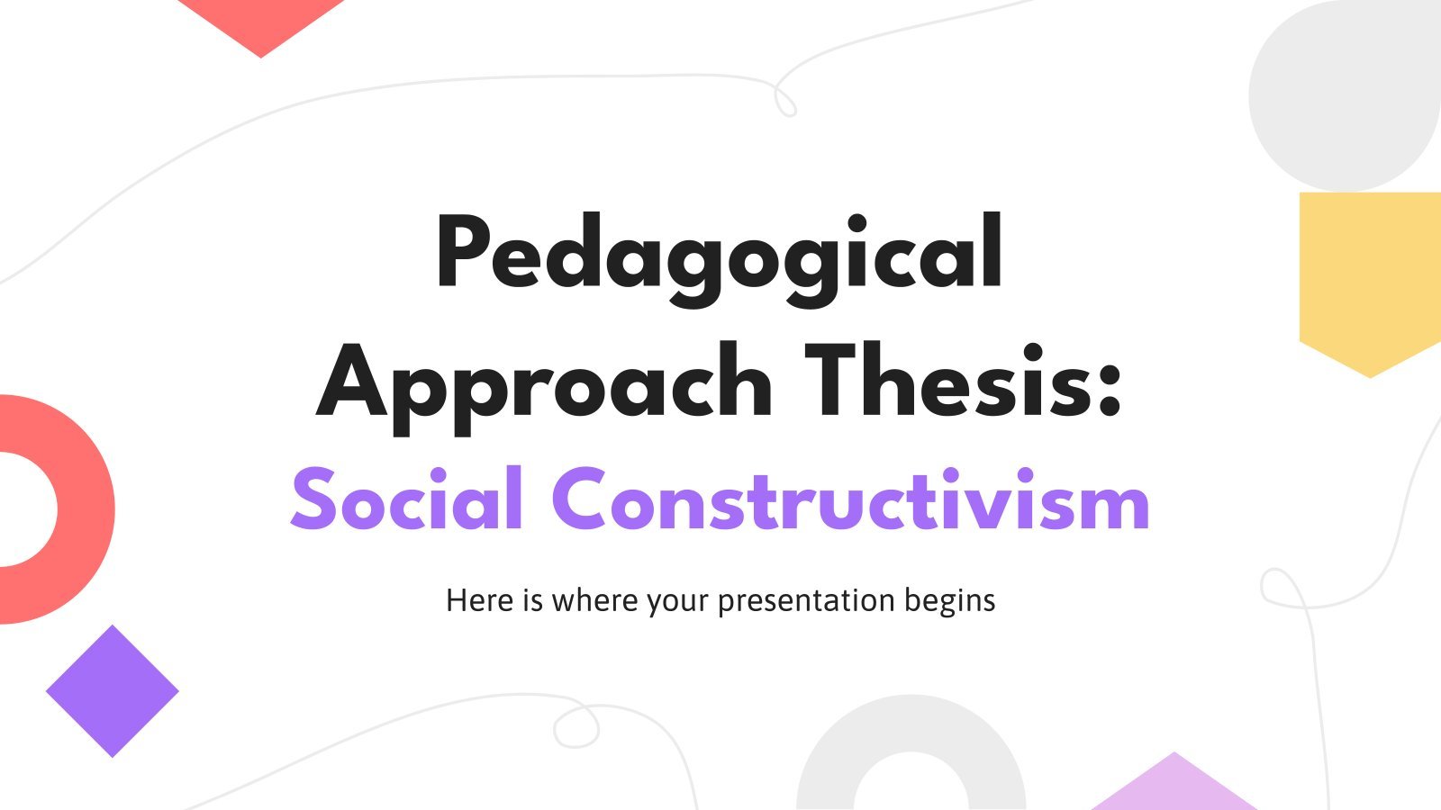 Plantilla de presentación Tesis sobre pedagogía: Constructivismo social