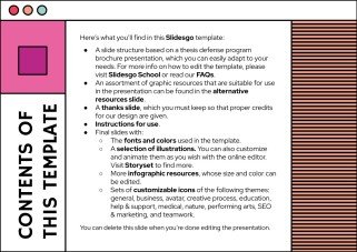 Abstract Lines Thesis Defense Program Brochure presentation template 