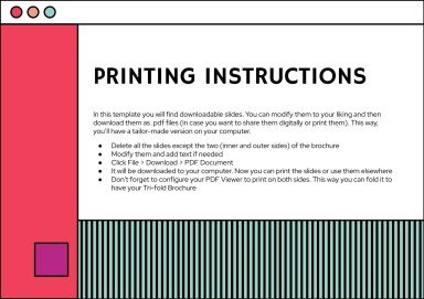 Abstract Lines Thesis Defense Program Brochure presentation template 