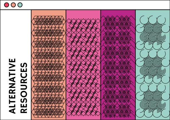 Abstract Lines Thesis Defense Program Brochure presentation template 