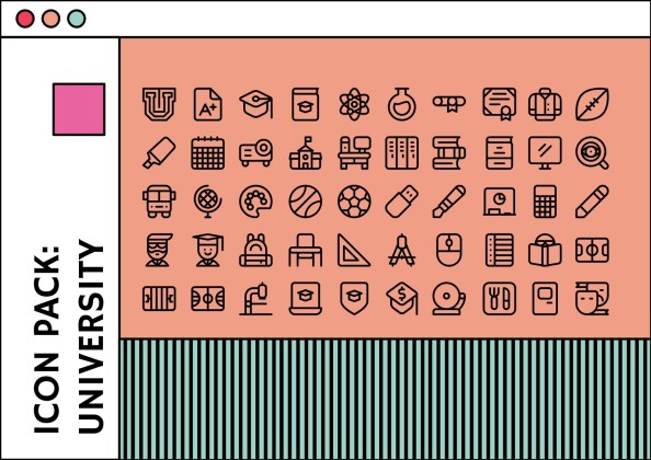 Abstract Lines Thesis Defense Program Brochure presentation template 