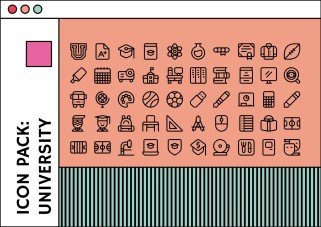 Abstract Lines Thesis Defense Program Brochure presentation template 