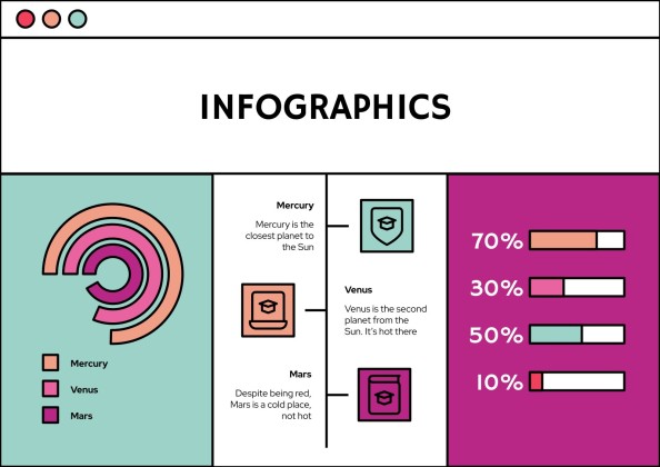 Abstract Lines Thesis Defense Program Brochure presentation template 