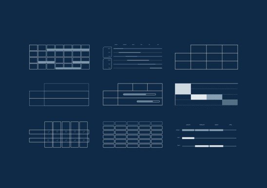 Abstract Lines Thesis Defense Program Brochure presentation template 