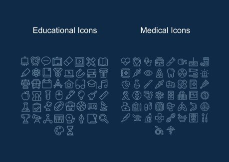 Abstract Lines Thesis Defense Program Brochure presentation template 