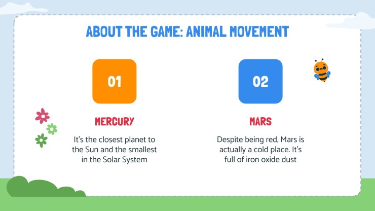 Animal Walk Movement Cards presentation template 