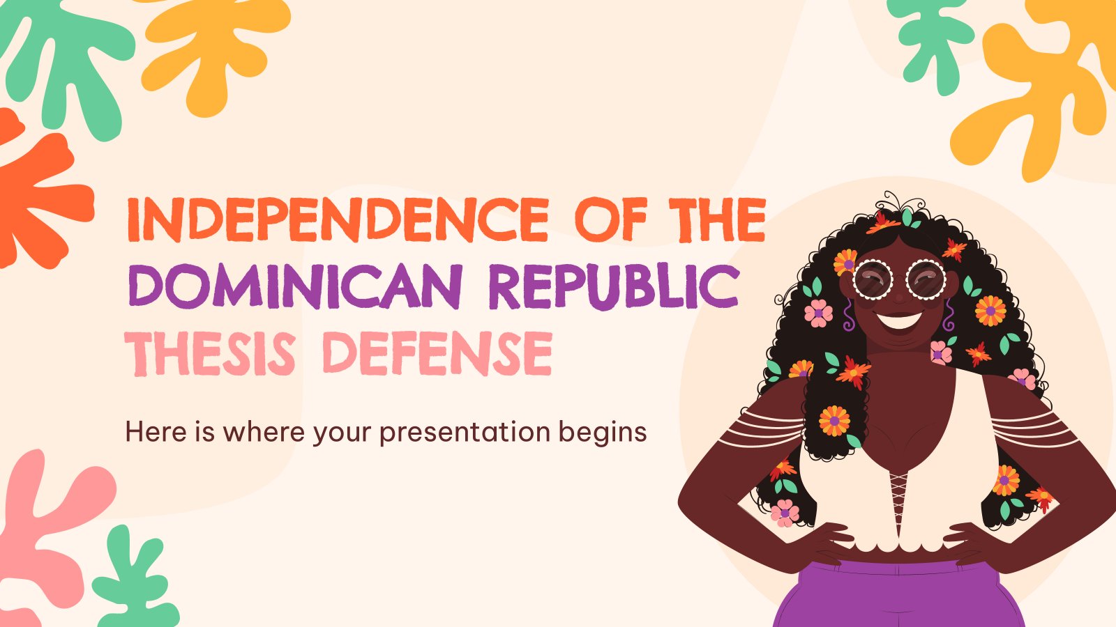 Independence of the Dominican Republic Thesis Defense presentation template 