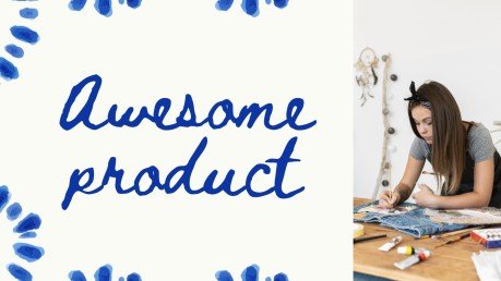 Indigo Batik Products Catalog presentation template 