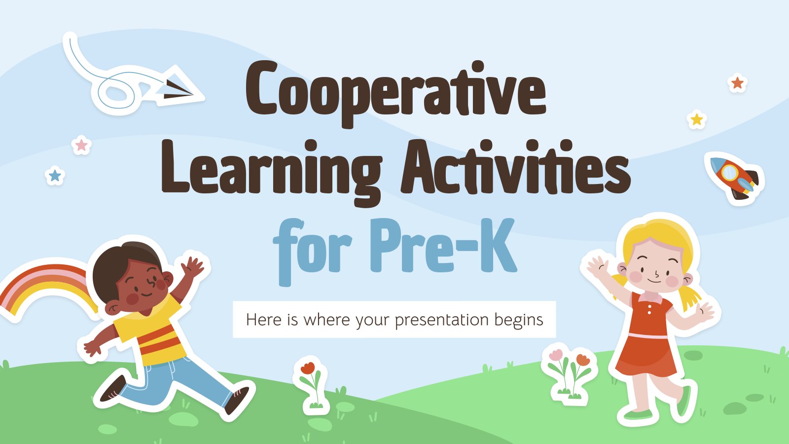 Cooperative Learning Activities for Pre-K presentation template 