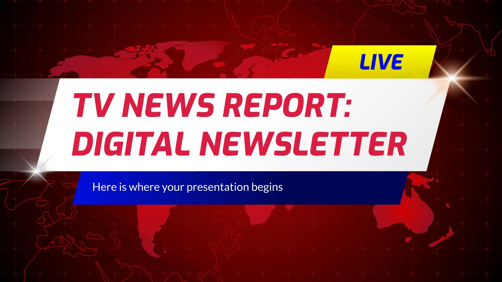 Modelo de apresentação O noticiário da TV: Newsletter digital