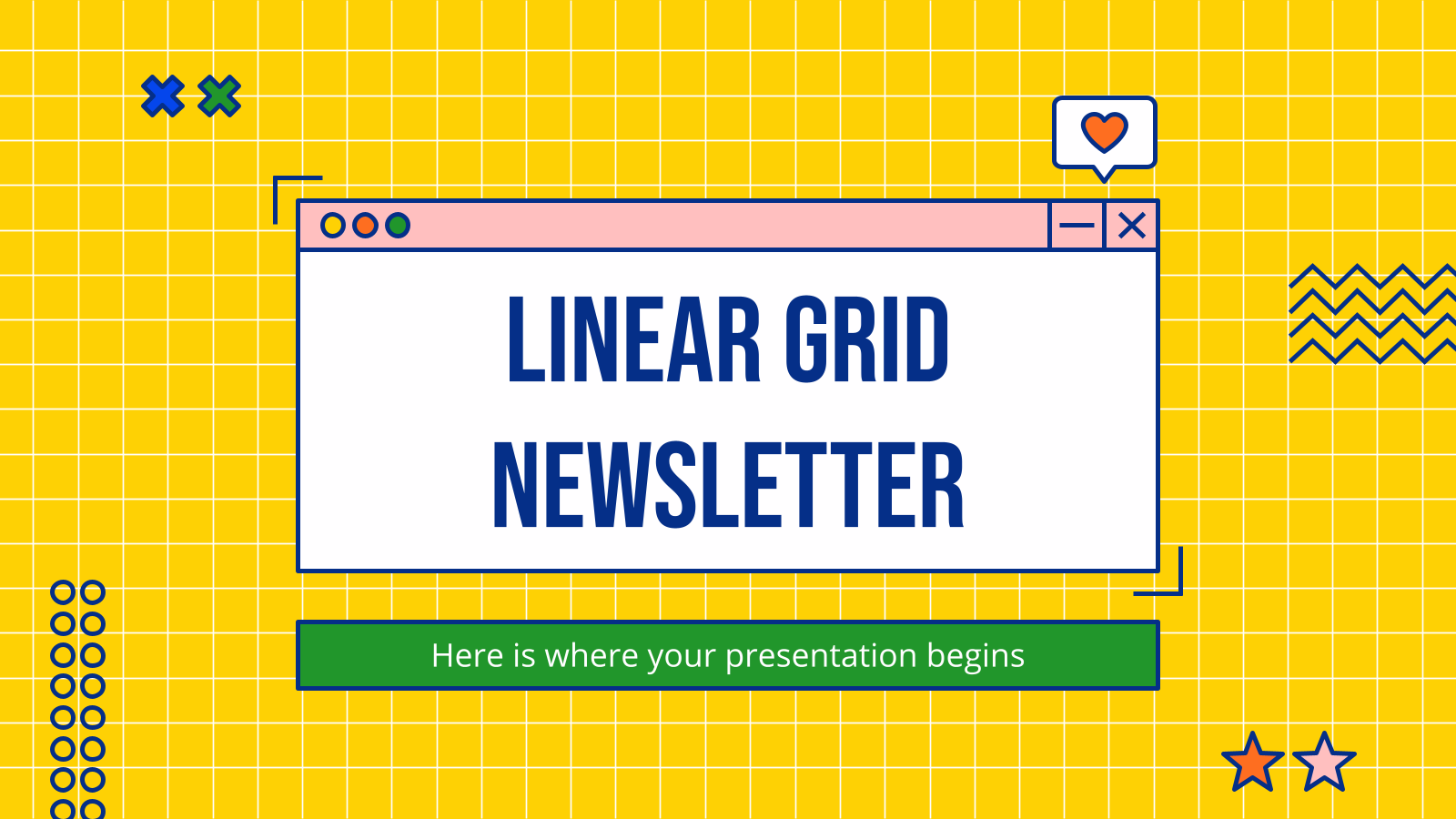 Linear Grid Newsletter presentation template 