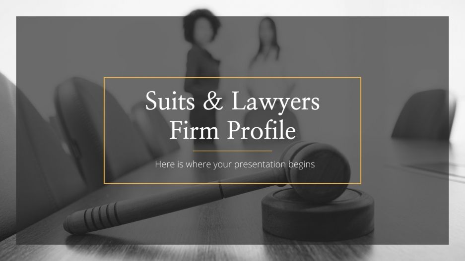 Suits & Lawyers Firm Profile Google Slides and PowerPoint
