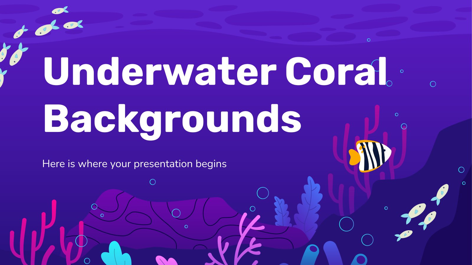 Underwater Coral Backgrounds presentation template 