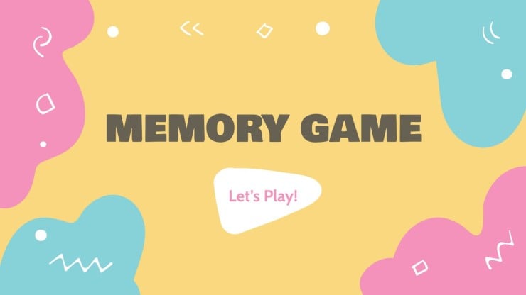 Memory Game presentation template 