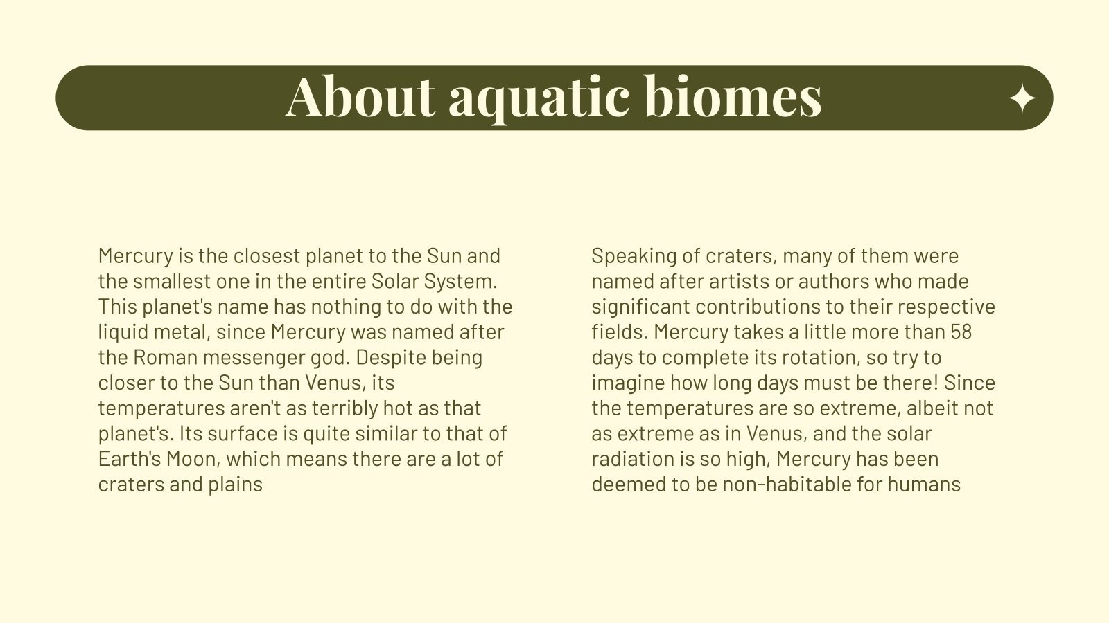 Environmental Biology Major for College Aquatic Biomes