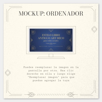 Art Deco Old Book Style for Social Media presentation template 