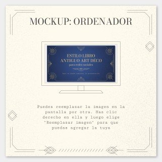 Art Deco Old Book Style for Social Media presentation template 