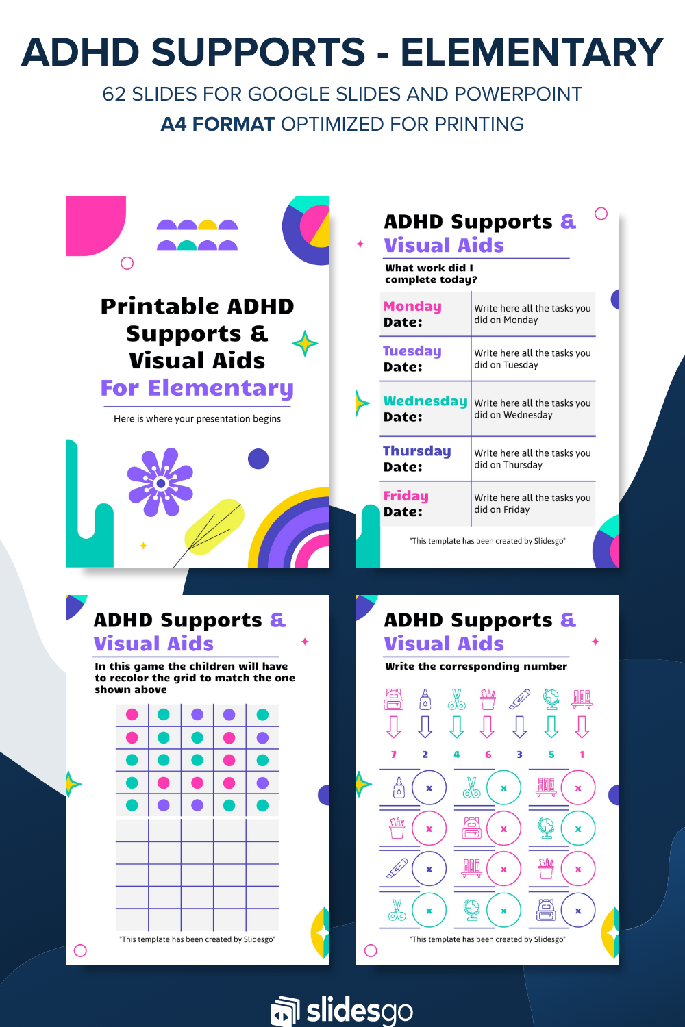 Printable ADHD Supports & Visual Aids for Elementary