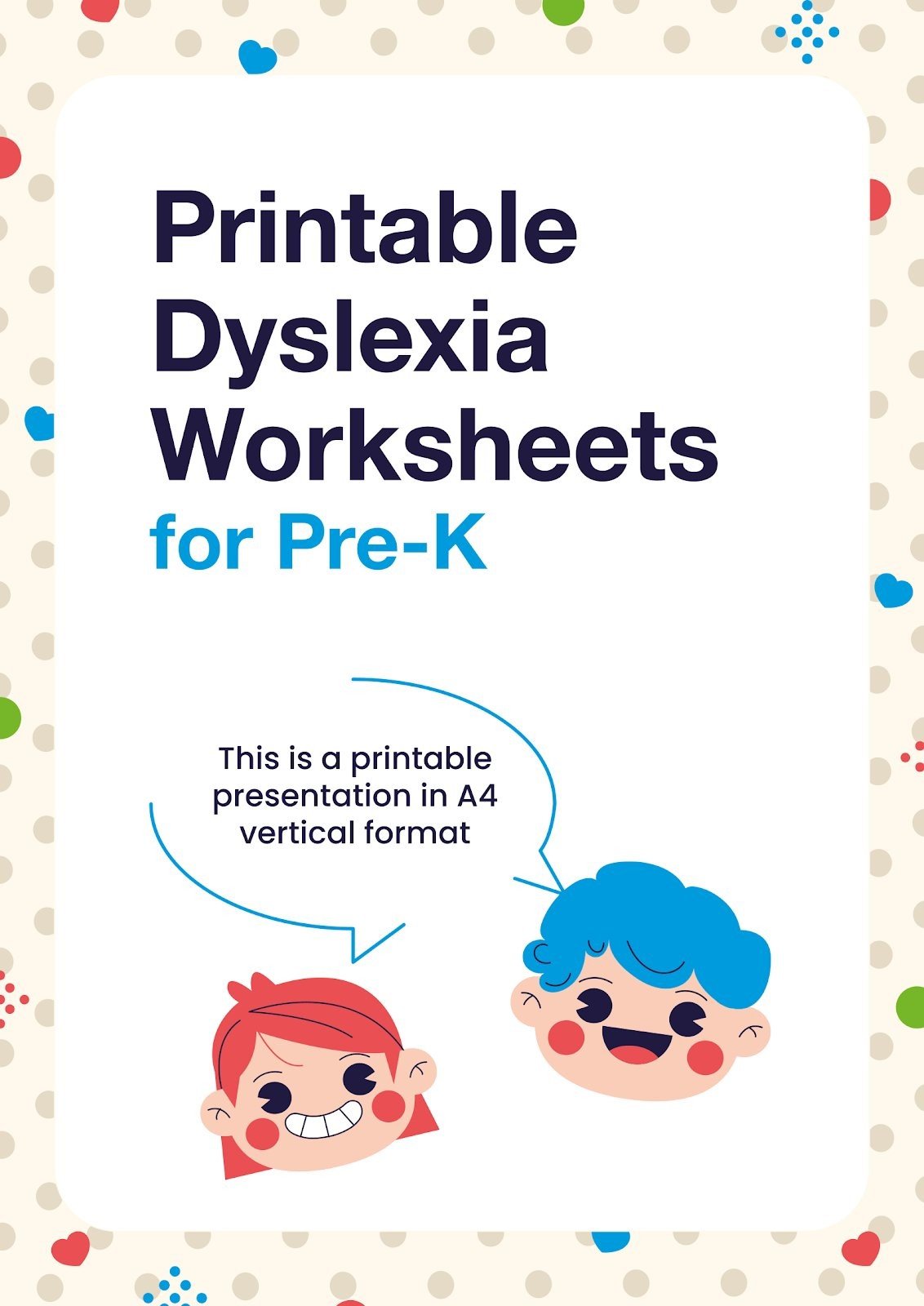 Printable Dyslexia Worksheets for Pre-K | Google Slides &amp; PPT