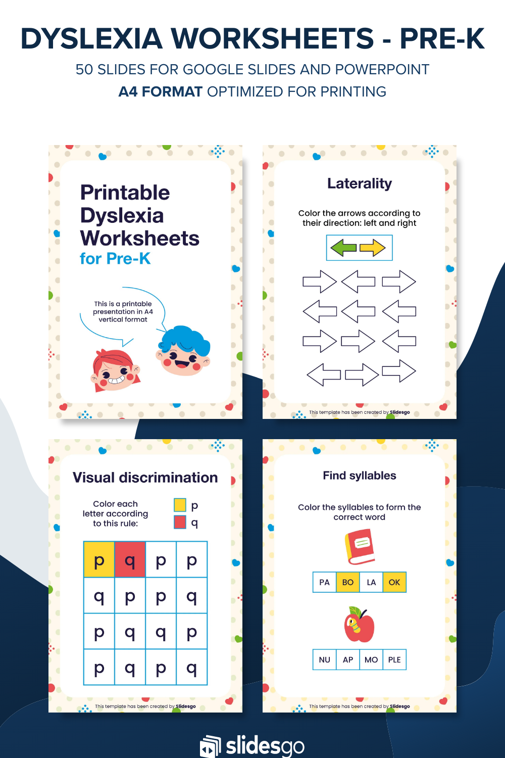 Printable Dyslexia Worksheets for Pre-K | Google Slides & PPT