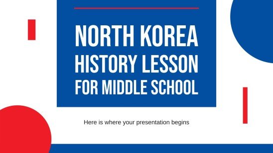 North Korea History Lesson for Middle School presentation template 