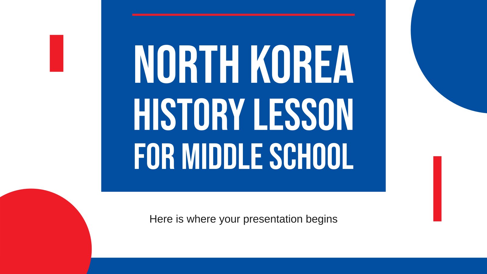 Modelo de apresentação Aula de história da Coreia do Norte para o ensino médio