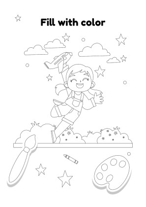 Art Subject for Pre-K: My Creative Journal presentation template 