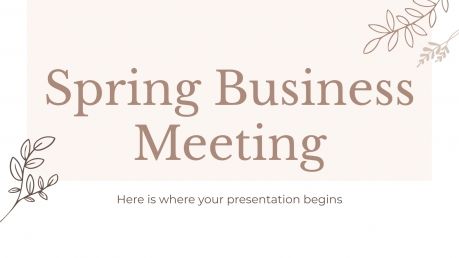 Spring Business Meeting presentation template 