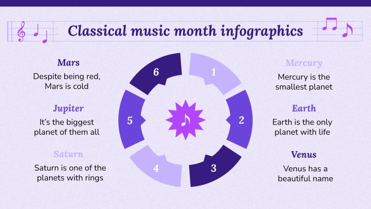 Classical Music Month Infographics presentation template 