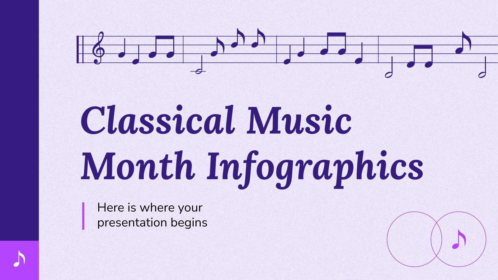 Infografik zum Monat der Klassischen Musik Präsentationsvorlage